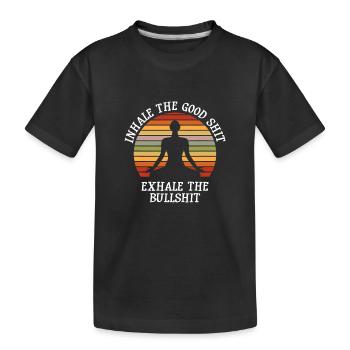Expire le zen de la connerie - T-shirt bio Premium Enfant - noir - Devant