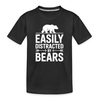 Bären Sprüche Bären Lustiges Bären Geschenk - Kinder Premium Bio T-Shirt - Schwarz - Vorne