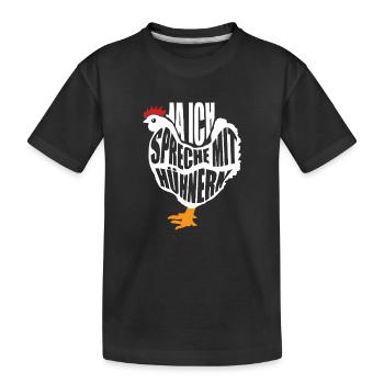Chicken Whisperer Chicken Chicken Keeper Chickens - Kids' Premium Organic T-Shirt - black - Front