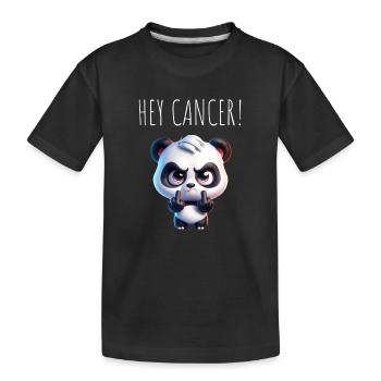 Hé Cancer Panda en colère - T-shirt bio Premium Enfant - noir - Devant