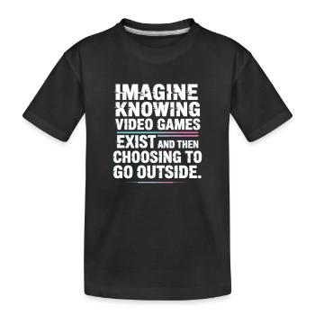 Imaginez que les jeux vidéo existent PC Gamer Gaming Zocker - T-shirt bio Premium Enfant - noir - Devant
