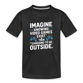 Imaginez que les jeux vidéo existent PC Gamer Gaming Zocker - T-shirt bio Premium Enfant - noir - Devant