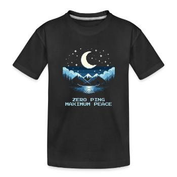 Zéro ping, paix maximale | Pixel Gaming - T-shirt bio Premium Enfant - noir - Devant
