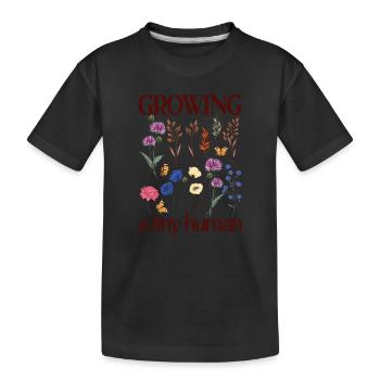 Wachsendes kleines Menschlein - Kinder Premium Bio T-Shirt - Schwarz - Vorne
