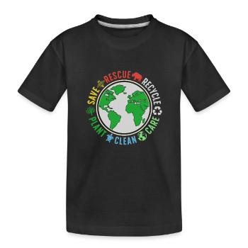 Global Environmental Rescue Logo - T-shirt bio Premium Enfant - noir - Devant