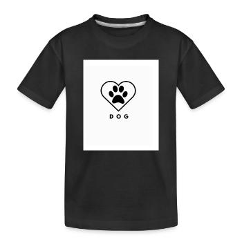 Hundeliebe  - Kinder Premium Bio T-Shirt - Schwarz - Vorne