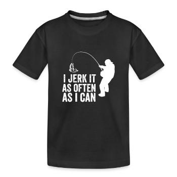 ICH SO OFT ICH KANN - Kinder Premium Bio T-Shirt - Schwarz - Vorne