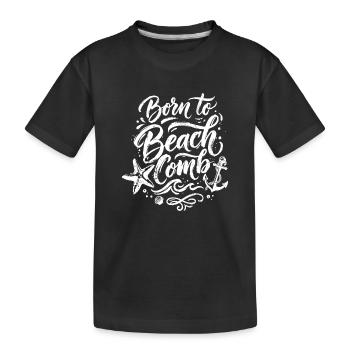 Né à Beach Comb - T-shirt bio Premium Enfant - noir - Devant