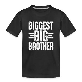 Le plus grand grand frère - T-shirt bio Premium Enfant - noir - Devant