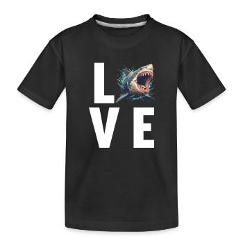 Grand requin blanc Grand requin blanc - T-shirt bio Premium Enfant - noir - Devant