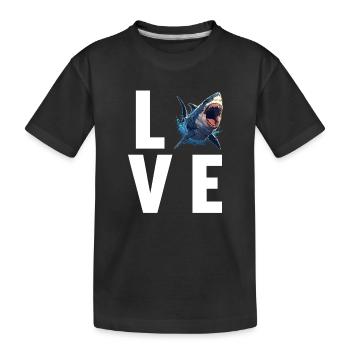 Grand requin blanc Grand requin blanc - T-shirt bio Premium Enfant - noir - Devant