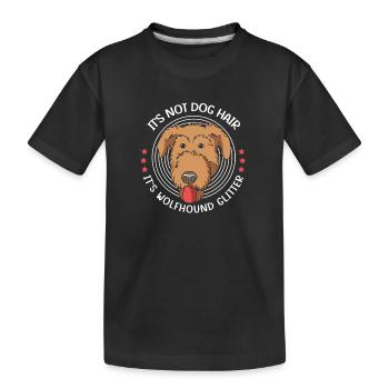 Irish wolfhound - Kids' Premium Organic T-Shirt - black - Front