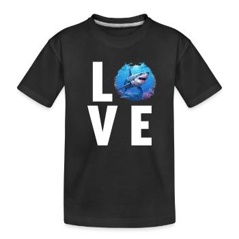 Grand requin blanc Grand requin blanc - T-shirt bio Premium Enfant - noir - Devant