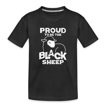 Stolz das Black Sheep zu sein - Kinder Premium Bio T-Shirt - Schwarz - Vorne
