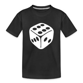 Glyphe monochrome des dés - T-shirt bio Premium Enfant - noir - Devant