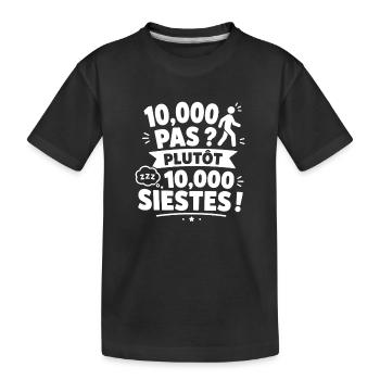 Plutôt 10 000 Siestes - T-shirt bio Premium Enfant - noir - Devant