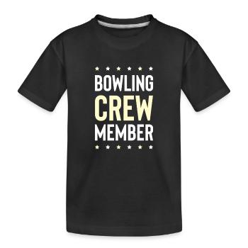 Équipe de bowling - T-shirt bio Premium Enfant - noir - Devant