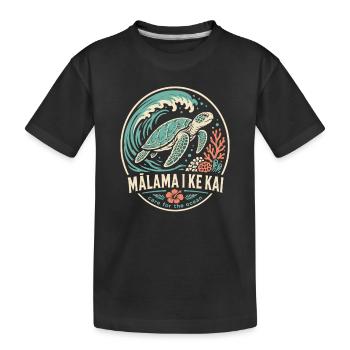 Malama I Ke Kai - Kinder Premium Bio T-Shirt - Schwarz - Vorne