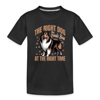 Chien Shetland Sheltie Race - T-shirt bio Premium Enfant - noir - Devant