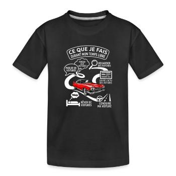 Ce que je fais passion voiture ancienne - T-shirt bio Premium Enfant - noir - Devant