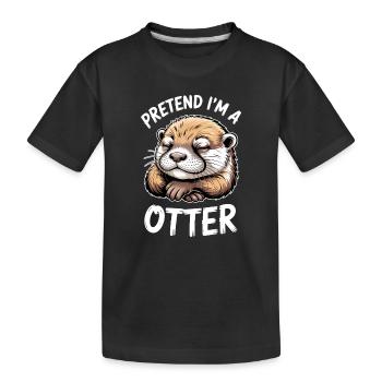 Otter Sprüche Otter Lustiges Otter Geschenk - Kinder Premium Bio T-Shirt - Schwarz - Vorne
