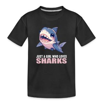 Sharks Shark - Kids' Premium Organic T-Shirt - black - Front