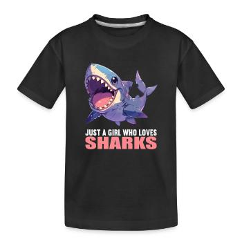 Sharks Shark - Kids' Premium Organic T-Shirt - black - Front
