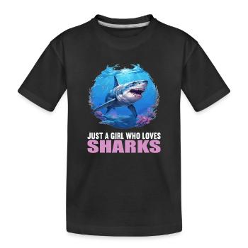 Sharks Shark - Kids' Premium Organic T-Shirt - black - Front