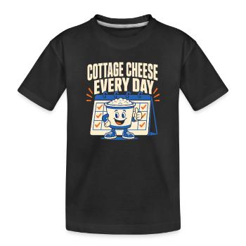 Cadeau de collation riche en protéines pour les amateurs de gastronomie - T-shirt bio Premium Enfant - noir - Devant
