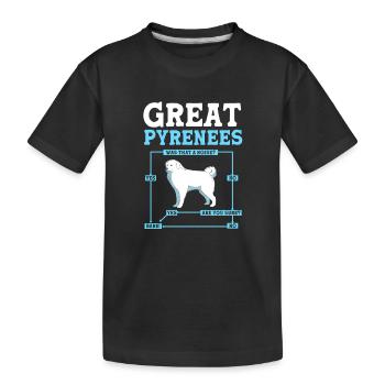 Chien des Pyrénées - T-shirt bio Premium Enfant - noir - Devant