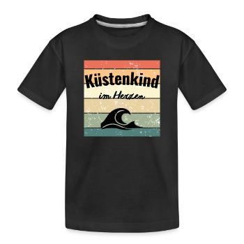 Meer im Herzen Vintage - Kinder Premium Bio T-Shirt - Schwarz - Vorne