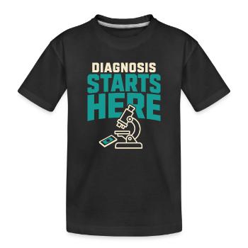 Semaine du laboratoire de pathologie, Diagnostic, - T-shirt bio Premium Enfant - noir - Devant