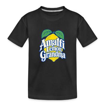 Amalfi Citron Grandma, cadeau de vacances pour la côte italienne - T-shirt bio Premium Enfant - noir - Devant