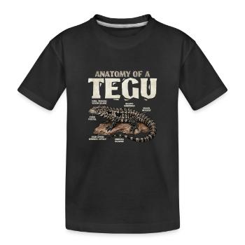 L’anatomie d’un tegus - T-shirt bio Premium Enfant - noir - Devant
