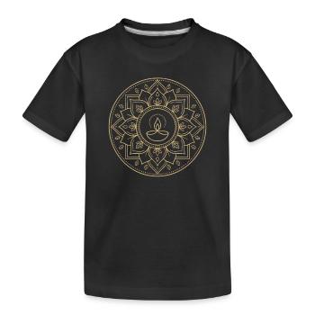 666 Balance Mandala - Kids' Premium Organic T-Shirt - black - Front