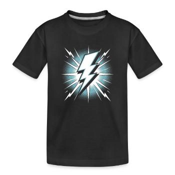 Foudre Foudre Orage Tempête actuelle - T-shirt bio Premium Enfant - noir - Devant
