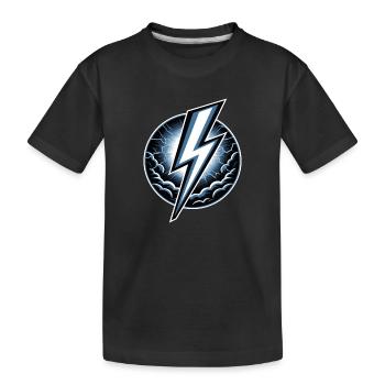 Foudre Foudre Orage Tempête actuelle - T-shirt bio Premium Enfant - noir - Devant