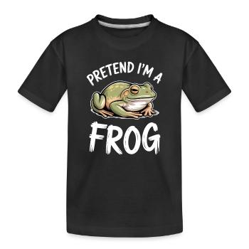 Frosch Sprüche Frösche Lustiges Frosch Geschenk - Kinder Premium Bio T-Shirt - Schwarz - Vorne