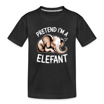 Expressions d’éléphant Éléphant Drôle d’éléphant - T-shirt bio Premium Enfant - noir - Devant