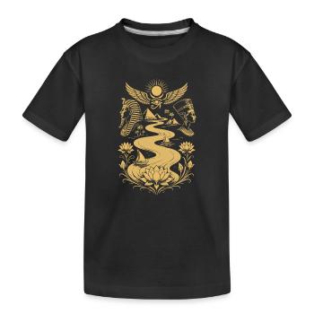 Sacred Egypt Journey - Kids' Premium Organic T-Shirt - black - Front