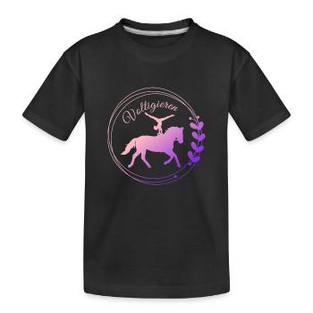 Poirier de saut – Tenue sportive pour Voltis - T-shirt bio Premium Enfant - noir - Devant