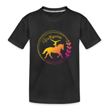 Poirier de saut – Tenue sportive pour Voltis - T-shirt bio Premium Enfant - noir - Devant