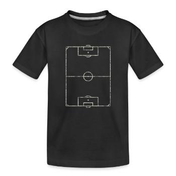Art minimal des lignes de terrain de football - T-shirt bio Premium Enfant - noir - Devant