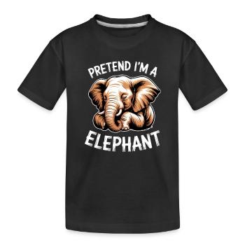 Expressions d’éléphant Éléphant Drôle d’éléphant - T-shirt bio Premium Enfant - noir - Devant