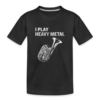 Le tuba rencontre le heavy metal - T-shirt bio Premium Enfant - noir - Devant