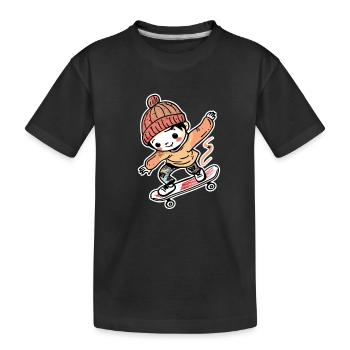 Style Skateboard Boy Comic - T-shirt bio Premium Enfant - noir - Devant
