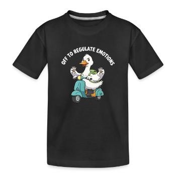 Régulateur d’émotion pour scooter Quak - T-shirt bio Premium Enfant - noir - Devant
