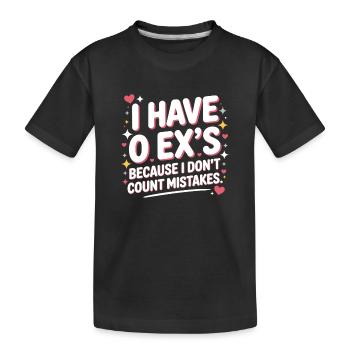 Ex-petit ami J’ai 0 ex Séparation Divorce célibataire - T-shirt bio Premium Enfant - noir - Devant