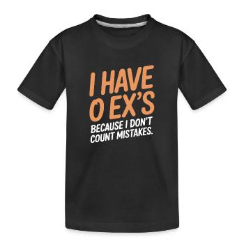 Ex-petit ami J’ai 0 ex Séparation Divorce célibataire - T-shirt bio Premium Enfant - noir - Devant