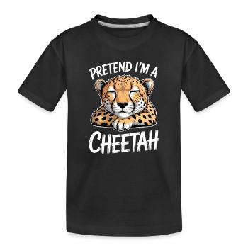 Gepard Sprüche Gepard Lustiges Gepard Geschenk - Kinder Premium Bio T-Shirt - Schwarz - Vorne